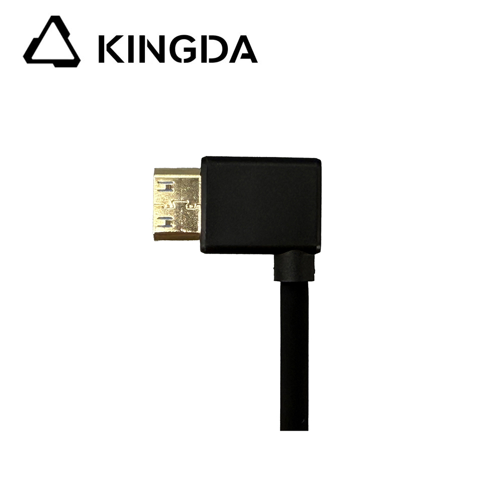 كابل HDMI صغير 8K من السيليكون بزاوية 90 درجة إلى HDMI