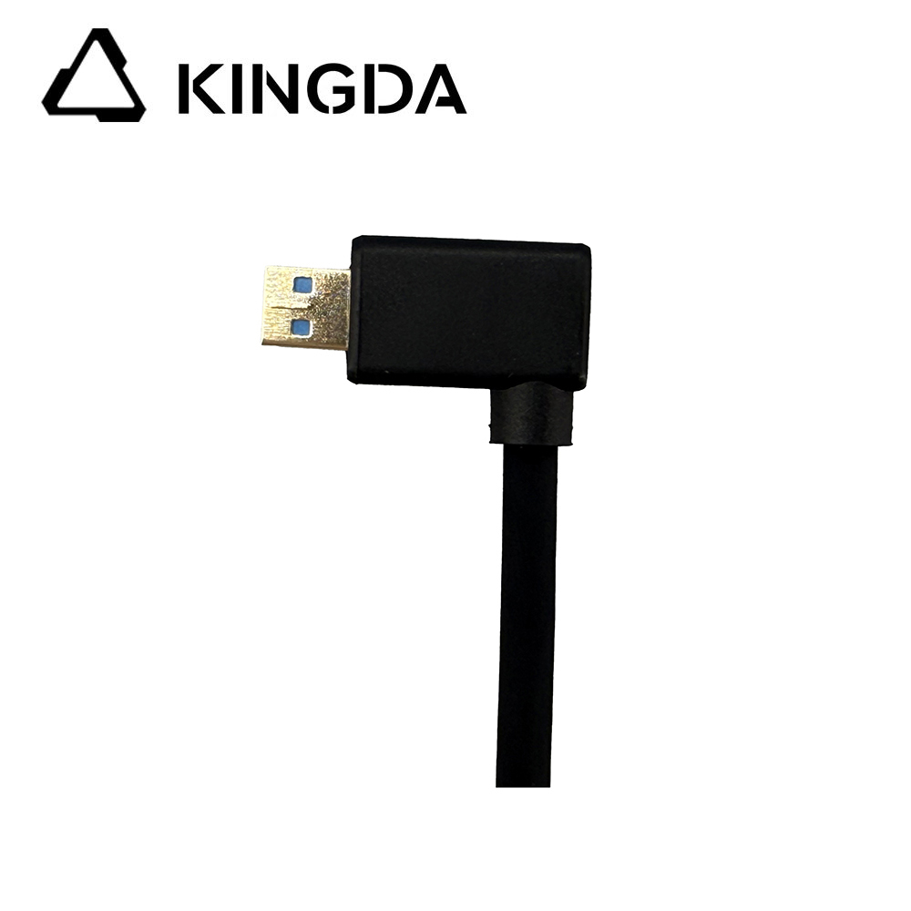 Cable micro HDMI 2.1 de silicona en ángulo recto de 90 graos