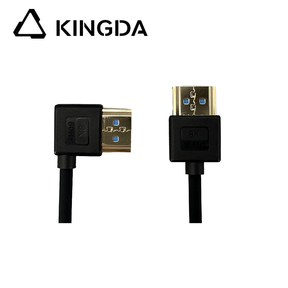HDMI de silicona de xiro á dereita 8K