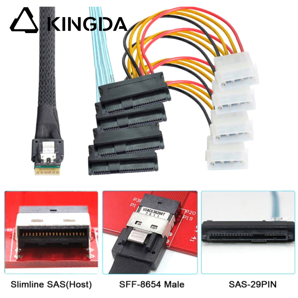 China SFF-8654 to 4x SFF-8482 Cable Manufacturer and Supplier | Jingda
