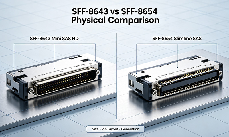 sff‑8643‑sff‑8654‑connector‑physical‑comparison